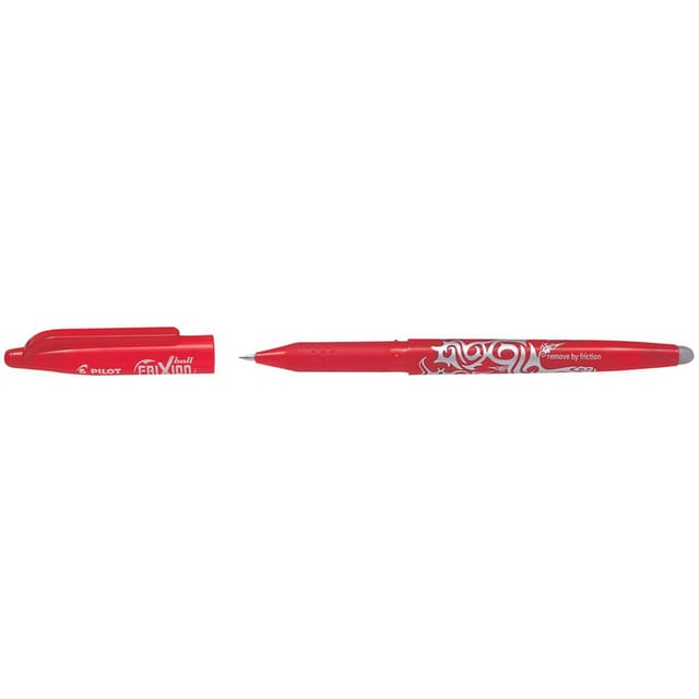 Pilot FriXion Rollerball Pen Eraser Rewriter Medium 0.7mm Tip 0.35mm Line Red Ref 224101202 [Pack 12]