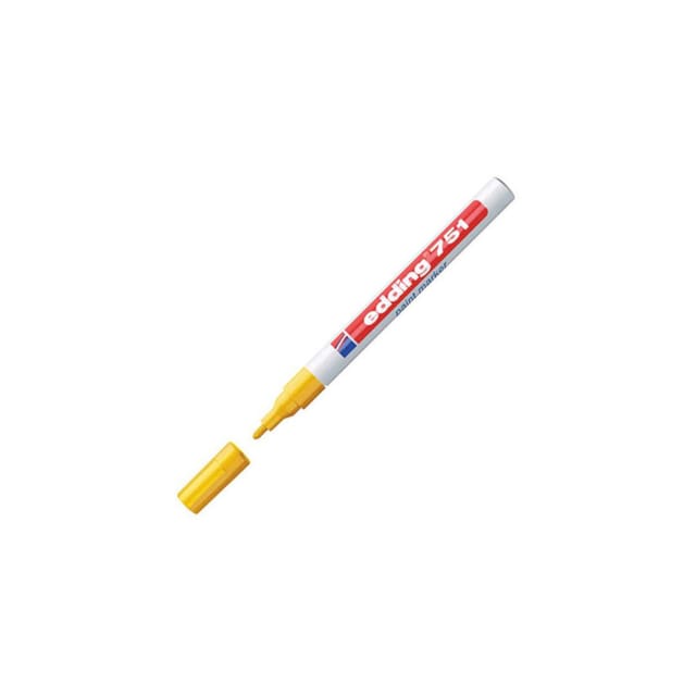 Edding 751 Paint Marker Fine Bullet Tip 1-2mm Line Yellow Ref 4-751005 [Pack 10]