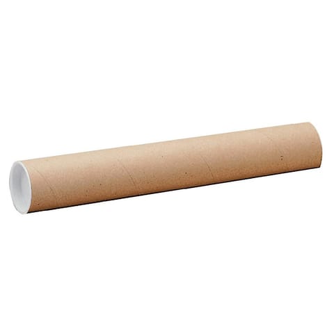 Postal Tube Cardboard with Plastic End Caps L1140xDia.102mm RBL10526 [Pack 12]