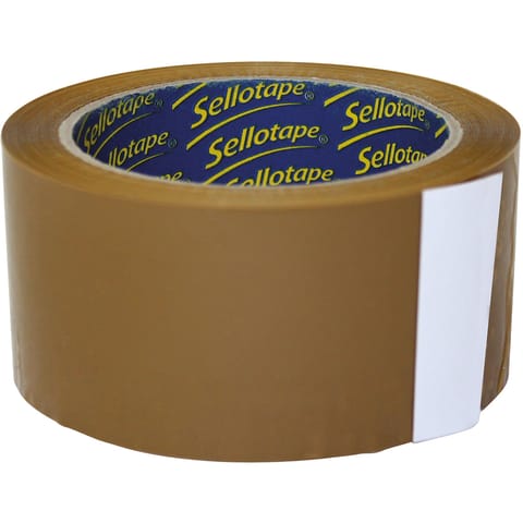 Sellotape Case Sealing Tape Vinyl 50mm x 66m Buff Ref 0246 [Pack 6]