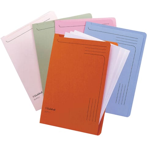 Guildhall Slipfile 230gsm Capacity 50 Sheets A4 Blue Ref 4601Z [Pack 50]