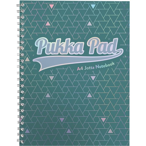 Pukka GLEE Jotta Notepad 200Pg 80gsm Wirebound A4 pls Green Ref 3008GLE [Pack 3]