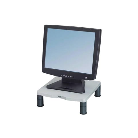 Fellowes Standard Monitor Riser 17in CRT 21in TFT Capacity 27kg 3 Heights 51-102mm Grey Ref 91712