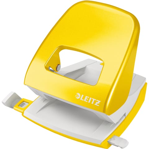 Leitz NeXXt WOW 5008 Hole Punch 2-Hole Capacity 30 sheets Yellow Ref 50081016
