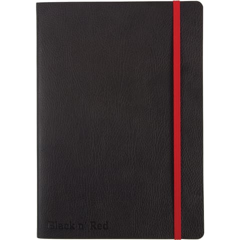 Black By Black n Red Business Journal Soft Cover Ruled and Numbered 144pp A5 Ref 400051204