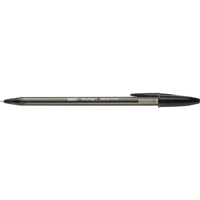 BIC Cristal Exact Ballpoint Pens Ultra Fine 0.7mm Tip Black Ref 992603 [Pack 20]