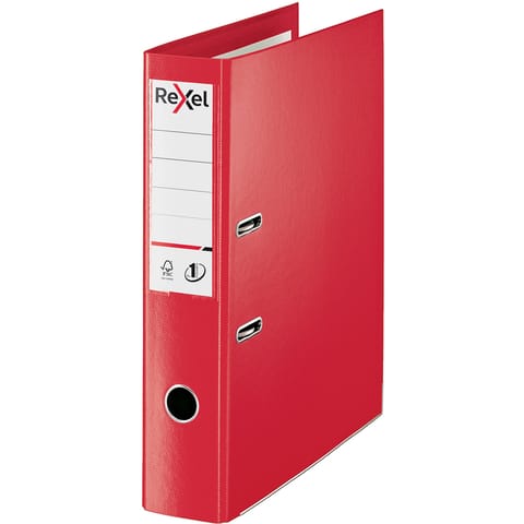 Rexel Choices LArch File PP 75mm FScap Red Ref 2115513