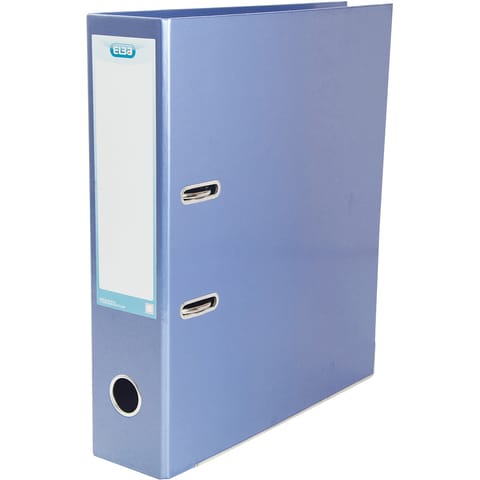 Elba Lever Arch File Laminated Gloss Finish 70mm Capacity A4+ Metallic Blue Ref 400021023