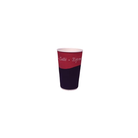 Caterpack Ripple Disposable Hot Drinks Paper Cups  8oz/250ml [Pack of 25]