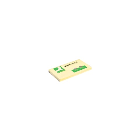 Q Connect Quick Note Repositionable Pad 76x127mm Yellow Pack 12