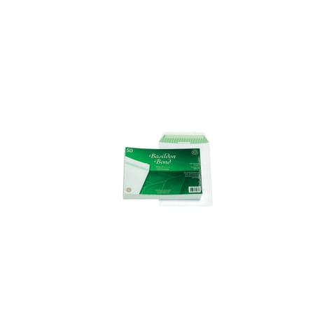 Basildon Bond C5 White 100gsm Envelopes Peel and Seal Pocket Pack 50 Ref B80277