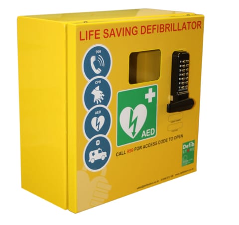 Defibrillator Steel Cabinet with Lock and Light/Sound Alarm