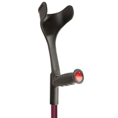 Flexyfoot Open Cuff Crutches - Soft Grip - Fixed Crutch - Anti Shock- Burgundy