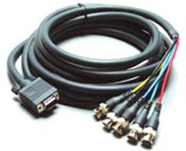 Kramer 15–pin HD to 5 BNC Breakout Cable Female