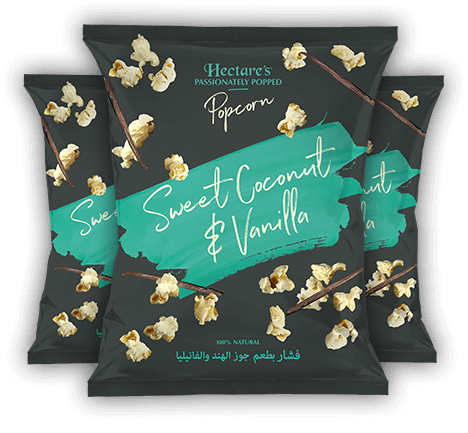 Hectares Popcorn Sweet Coconut & Vanilla 75gX12