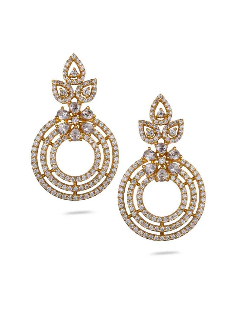 AD / CZ Earrings in Gold finish - CNB2727