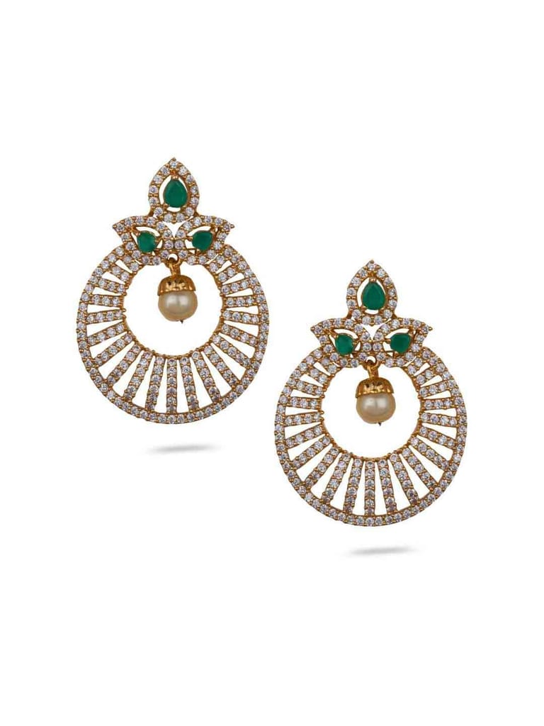 AD / CZ Earrings in Gold finish - CNB2737