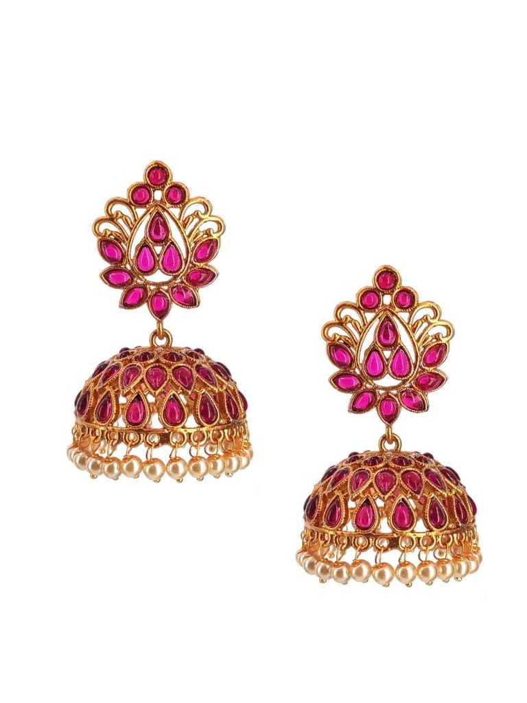 Traditional Jhumka Earring in Gold Finish - CNB2798