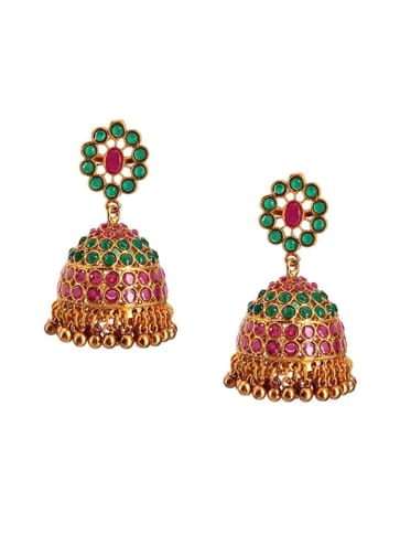 Traditional Jhumka Earring in Gold Finish - CNB2825