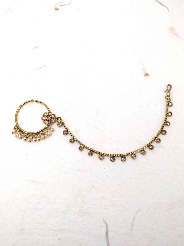 Traditional Nose Ring in Oxidized Gold Finish - CNB2270