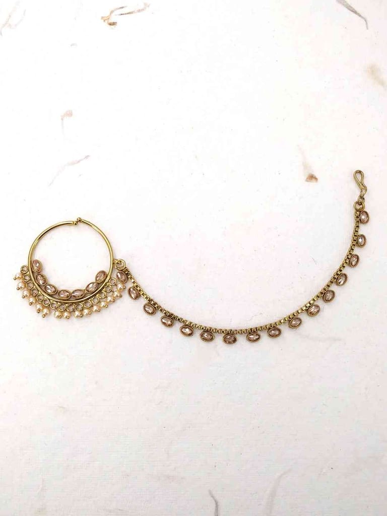 Traditional Nose Ring in Oxidized Gold Finish - CNB2277