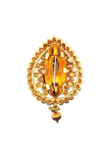 Reverse AD Antique Saree Pins in Gold Finish - CNB2304