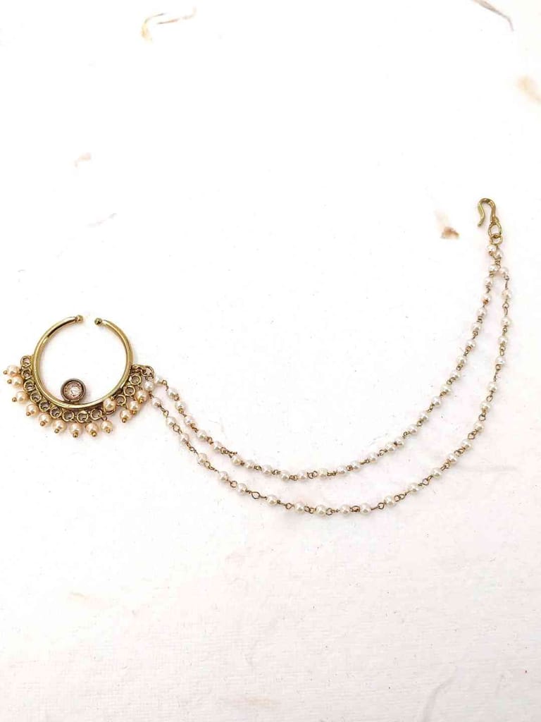 Traditional Nose Ring in Oxidized Gold Finish - CNB2266