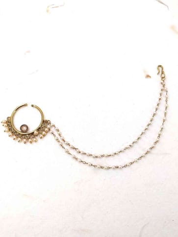 Traditional Nose Ring in Oxidised Gold Finish - CNB2266