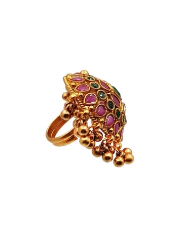 Traditional Adjustable Fancy Finger Ring With Reverse Ad Stone - CNB1871