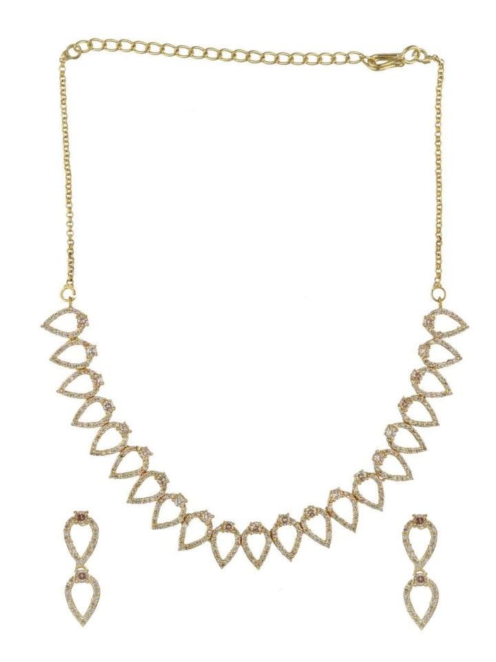 AD Necklace Set in Gold Finish - CNB1146