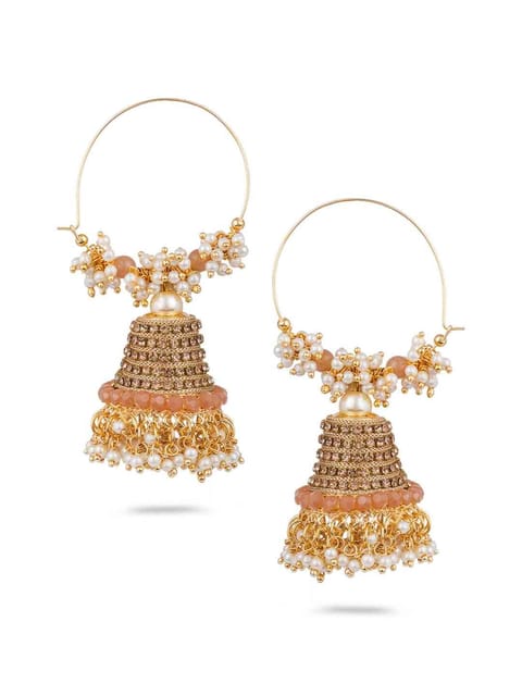 Handcrafted Designer Gold Plated Jhumki Earring - CNB673