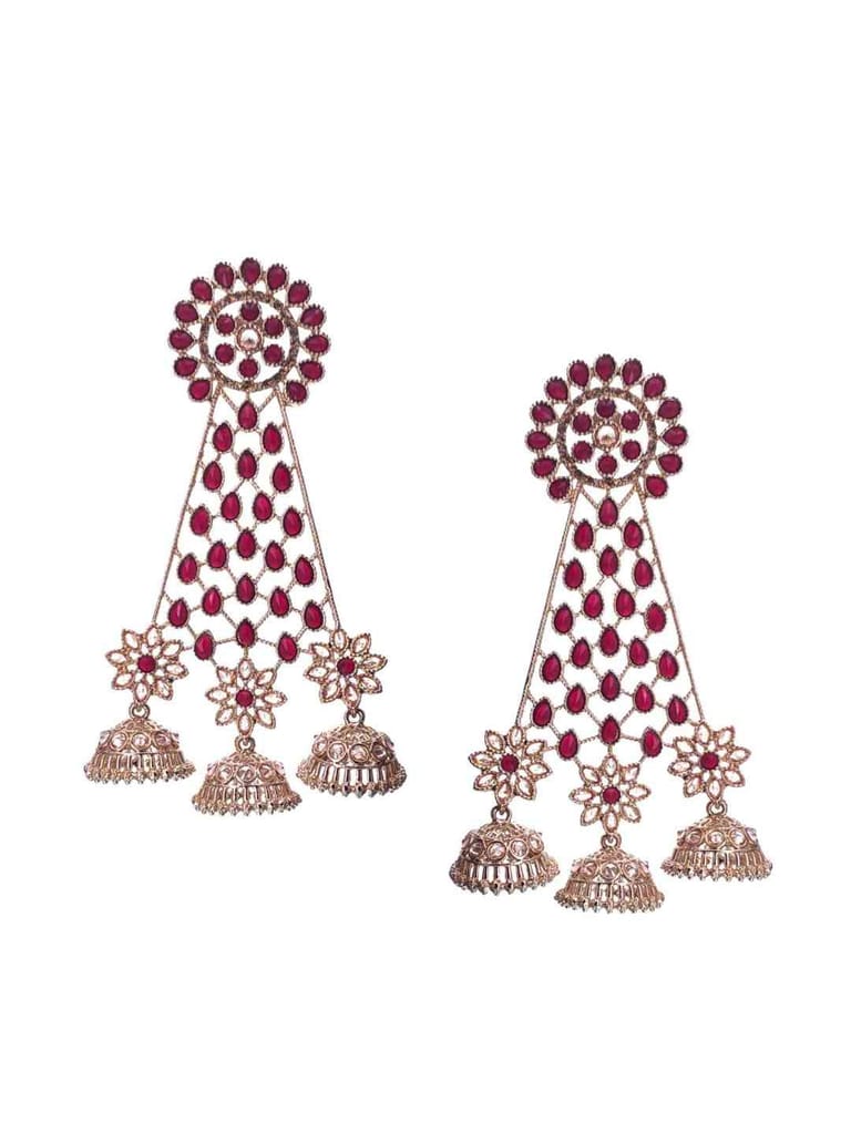 Traditional Jhumka Earring in Oxidised Gold Finish - CNB702