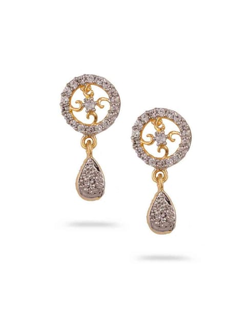 AD / CZ Earring in Two Tone Finish - CNB348