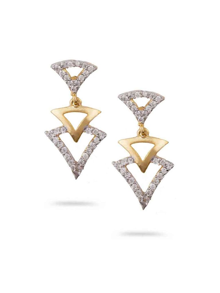 AD / CZ Earrings in Gold finish - CNB398