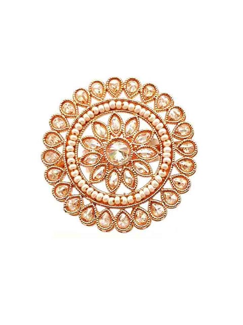 Reverse AD Finger Ring in LCT/Champagne color - CNB1882