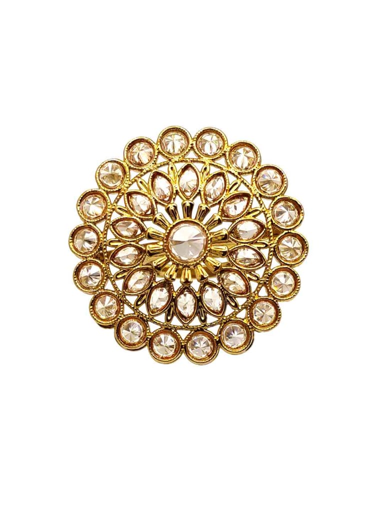 Reverse AD Finger Ring in LCT/Champagne color - CNB1858