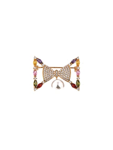 AD / CZ Brooch in Gold finish - CNB4601