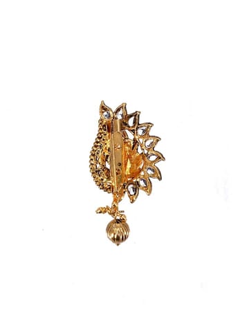Antique Saree Pin in Gold finish - CNB7068