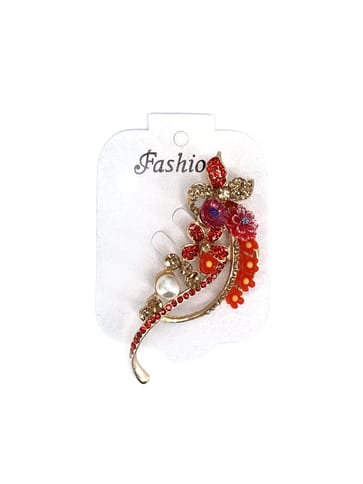 Fancy Brooch in Assorted color and Gold finish - CNB15059