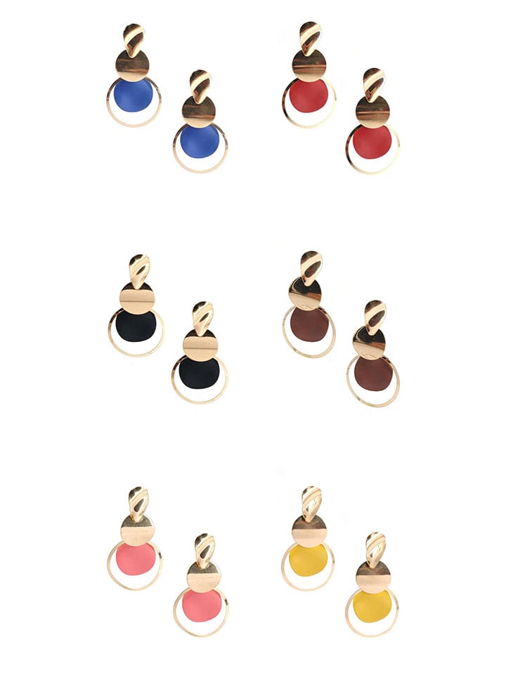 Western Earrings in Assorted color and Gold finish - CNB15055