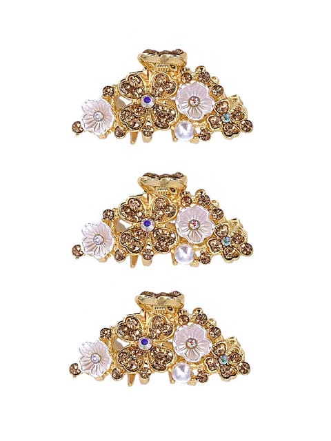 Fancy Metal Butterfly Clip in LCT/Champagne color - CNB15011
