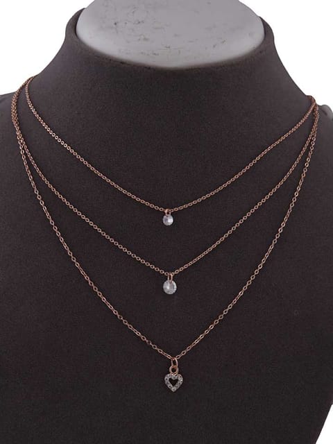 Western Necklace in Rose Gold finish - CNB15389