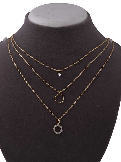 Western Necklace in Gold finish - CNB15396