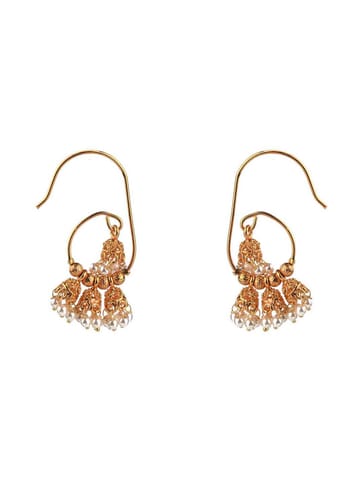 Antique Jhumka Earrings in Gold finish - CNB15463