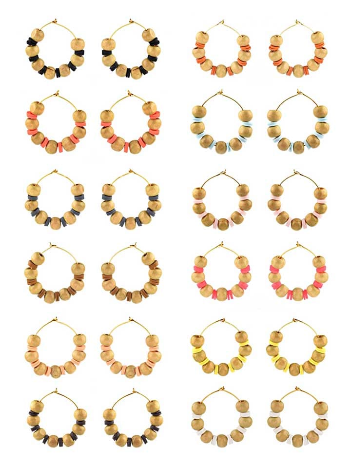 Western Bali type Earrings in Assorted color and Gold finish - CNB15312