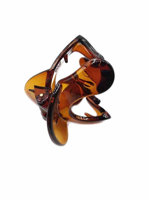 Plain Butterfly Clip in Black & Shell color - CNB15749