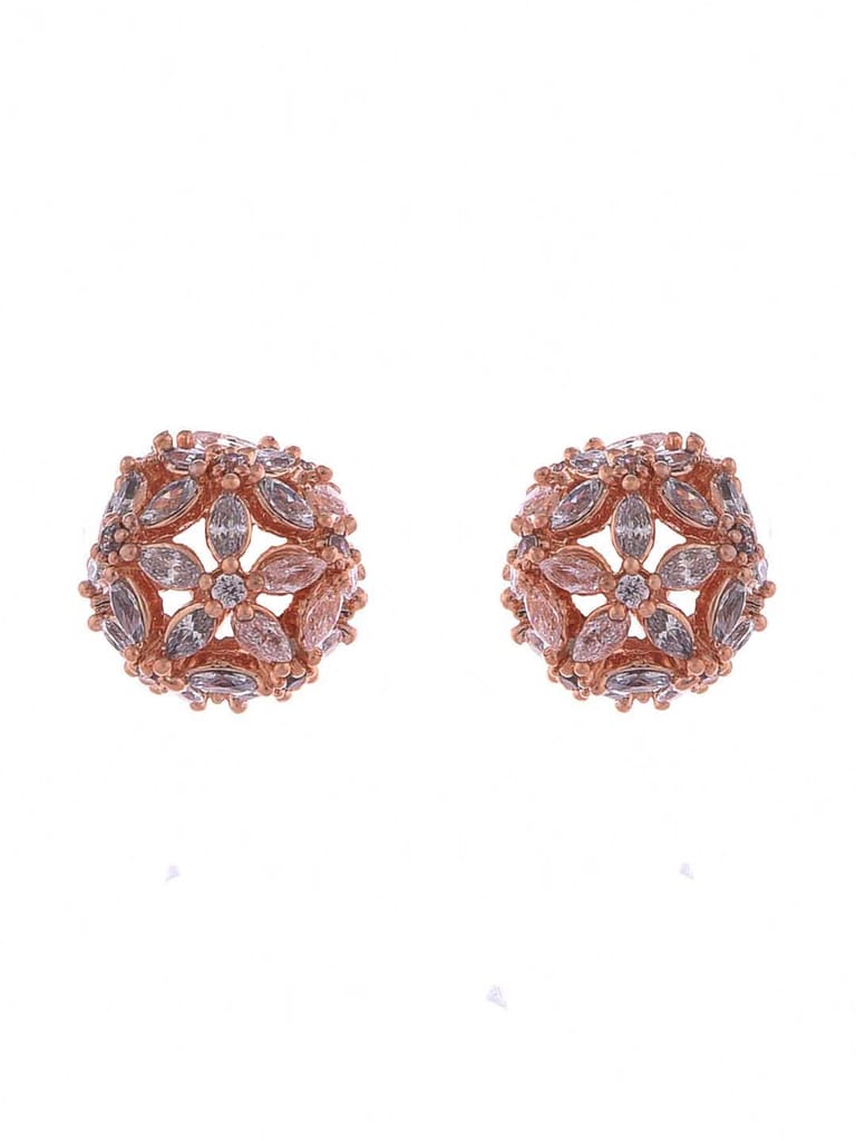 AD / CZ Tops / Studs in Rose Gold finish - CNB8179