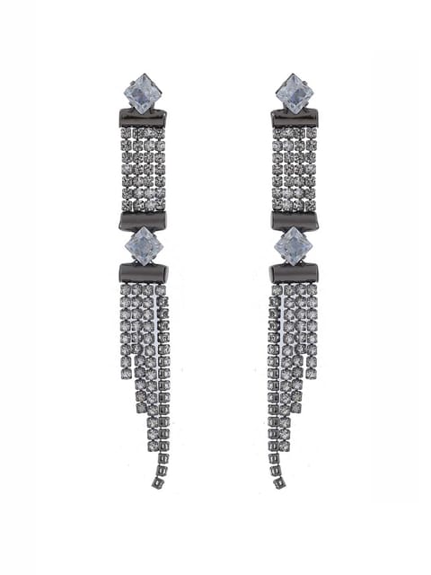 Setting Stone Long Earrings in Assorted color - CNB9779