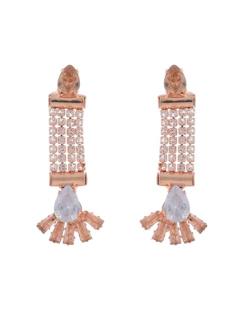 Setting Stone Long Earrings in Assorted color - CNB9782