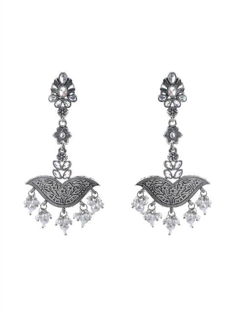 Antique Earrings in Oxidised Silver finish - CNB9655